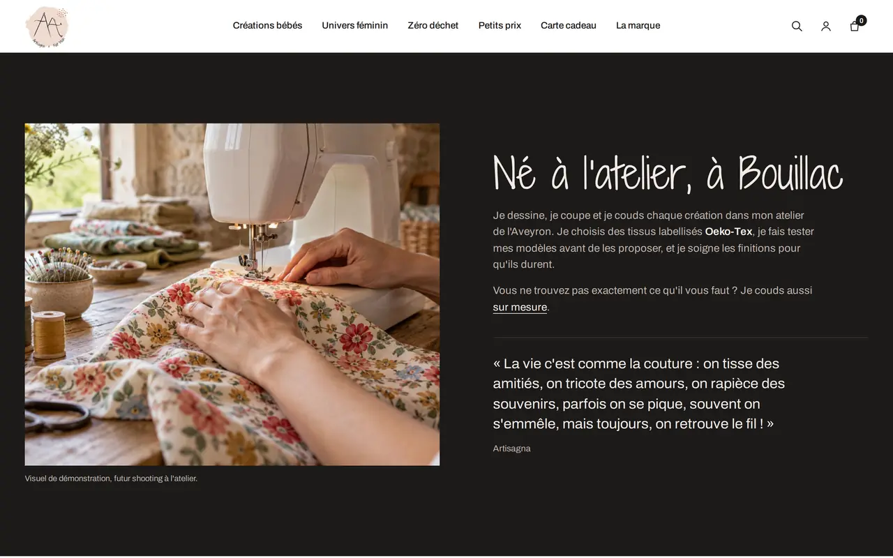 Proposition A, Accueil, l'atelier