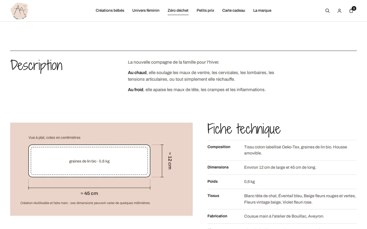 Proposition A, Bouillotte sèche, détails