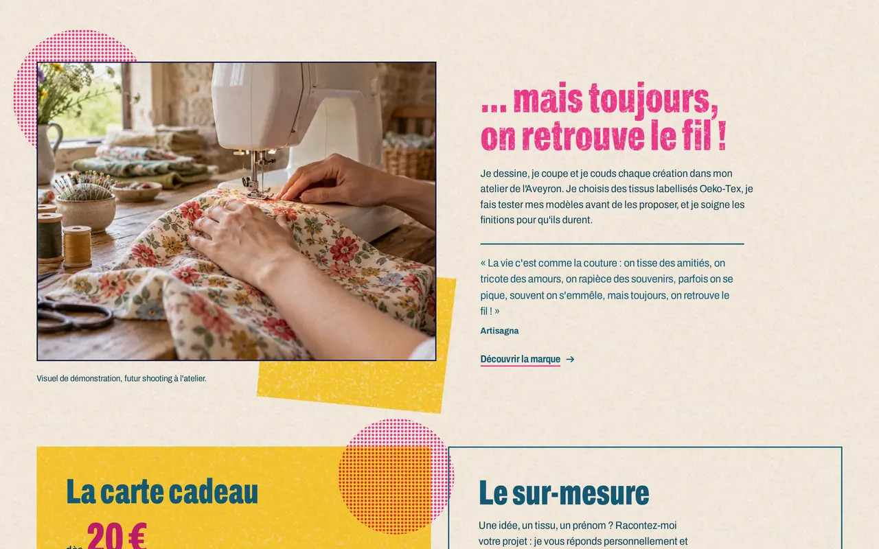 Proposition B, Accueil, l'atelier