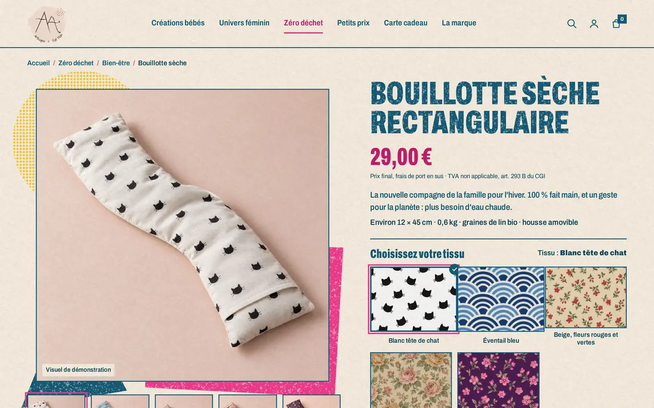 Proposition B, Bouillotte sèche, achat