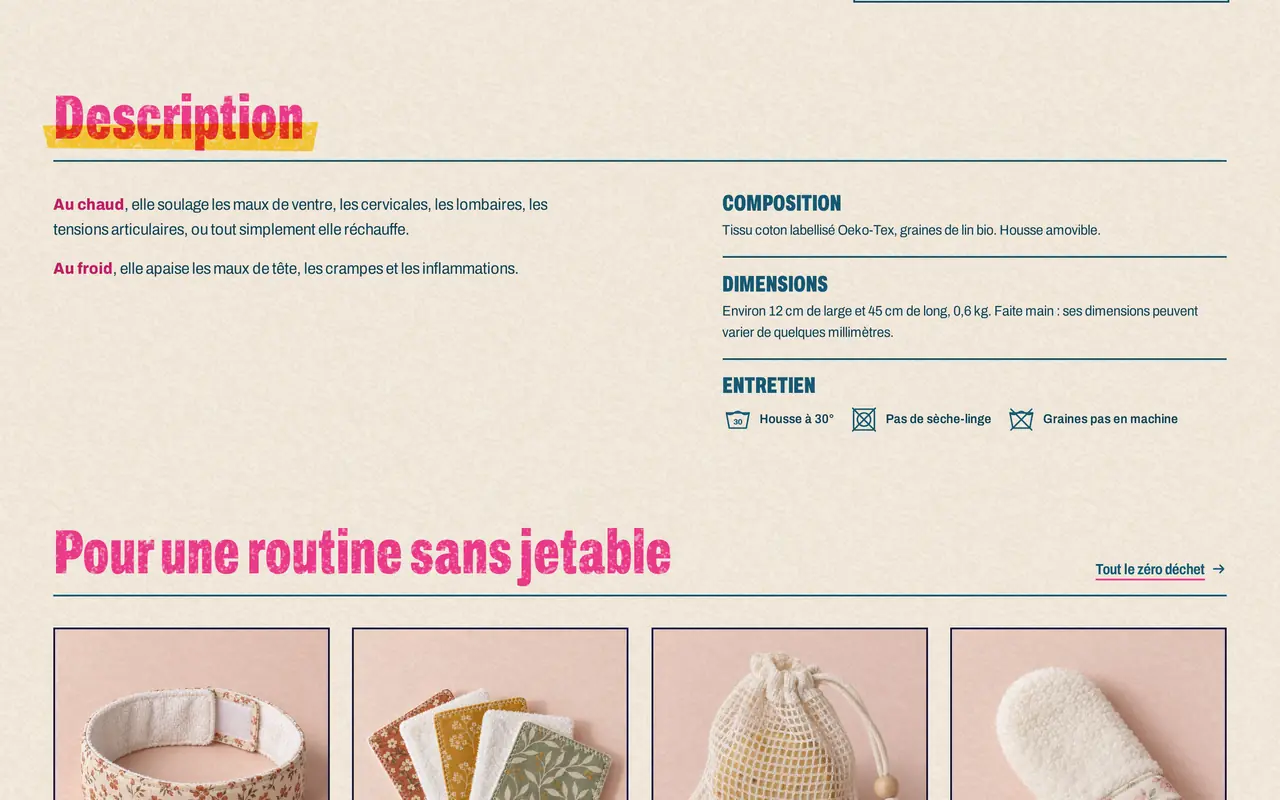 Proposition B, Bouillotte sèche, détails
